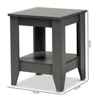 Baxton Studio Audra Modern and Contemporary Grey Finished Wood Living Room End Table