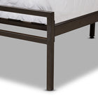 Baxton Studio Jeanette Modern and Contemporary Black Bronze Finished Metal Queen Size Platform Bed