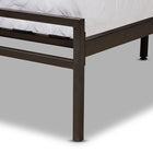 Baxton Studio Jeanette Modern and Contemporary Black Bronze Finished Metal Full Size Platform Bed