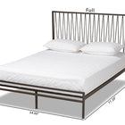 Baxton Studio Jeanette Modern and Contemporary Black Bronze Finished Metal Full Size Platform Bed