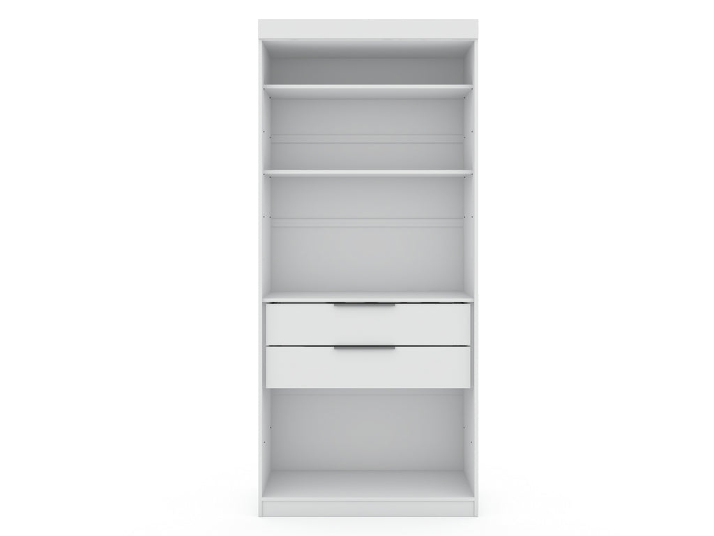 Manhattan Comfort Mulberry Contemporary Modern 36" Wardrobe Closet in White