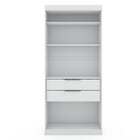 Manhattan Comfort Mulberry Contemporary Modern 36" Wardrobe Closet in White