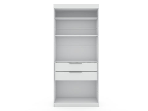 Manhattan Comfort Mulberry Contemporary Modern 36" Wardrobe Closet in White