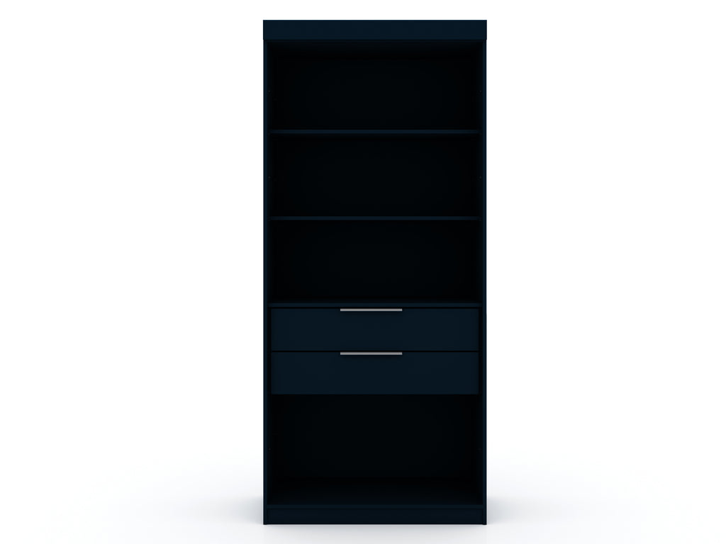 Manhattan Comfort Mulberry Contemporary Modern 36" Wardrobe Closet in Midnight Blue