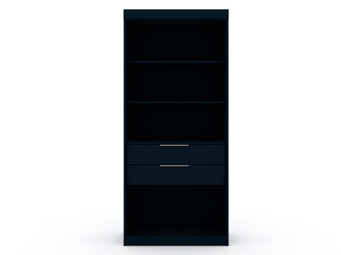 Manhattan Comfort Mulberry Contemporary Modern 36" Wardrobe Closet in Midnight Blue