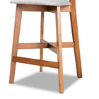 Baxton Studio Cameron Modern and Contemporary Transitional Grey Fabric Upholstered and Walnut Brown Finished Wood 2-Piece Counter Stool Set