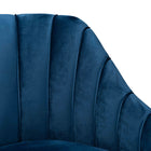 Baxton Studio Kailyn Glam and Luxe Navy Blue Velvet Fabric Upholstered and Gold Finished Chaise