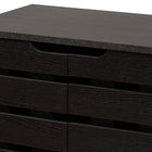Baxton Studio Ernest Modern and Contemporary Dark Brown Finished Wood 2-Door Shoe Storage Cabinet