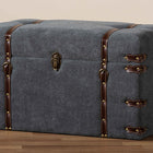 Baxton Studio Palma Modern and Contemporary Transitional Grey Fabric Upholstered Storage Trunk Ottoman