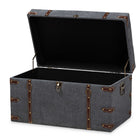 Baxton Studio Palma Modern and Contemporary Transitional Grey Fabric Upholstered Storage Trunk Ottoman
