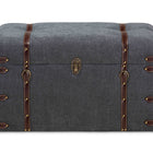 Baxton Studio Palma Modern and Contemporary Transitional Grey Fabric Upholstered Storage Trunk Ottoman