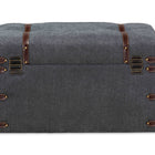 Baxton Studio Palma Modern and Contemporary Transitional Grey Fabric Upholstered Storage Trunk Ottoman