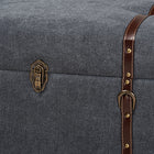 Baxton Studio Palma Modern and Contemporary Transitional Grey Fabric Upholstered Storage Trunk Ottoman