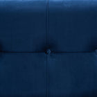Baxton Studio Parker Glam and Luxe Navy Blue Velvet Upholstered and Gold Metal Finished Storage Ottoman