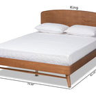 Baxton Studio Keagan Mid-Century Modern Transitional Walnut Brown Finished Wood King Size Platform Bed