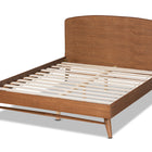 Baxton Studio Keagan Mid-Century Modern Transitional Walnut Brown Finished Wood Full Size Platform Bed