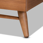 Baxton Studio Keagan Mid-Century Modern Transitional Walnut Brown Finished Wood Queen Size Platform Bed