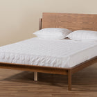 Baxton Studio Giuseppe Modern and Contemporary Walnut Brown Finished Queen Size Platform Bed