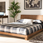 Baxton Studio Haines Modern and Contemporary Walnut Brown Finished Wood Full Size Platform Bed