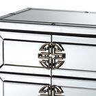Baxton Studio Laken Contemporary Glam and Luxe Mirrored and Antique Bronze Finished 3-Drawer End Table