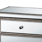 Baxton Studio Fadri Contemporary Glam and Luxe Mirrored 2-Drawer End Table