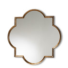 Baxton Studio Tiana Vintage Antique Bronze and Gold Finished Metal Quatrefoil Accent Wall Mirror
