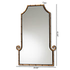 Baxton Studio Layan Glamourous Hollywood Regency Style Gold Finished Metal Bamboo Inspired Accent Wall Mirror