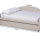 Baxton Studio Becker Modern and Contemporary Transitional Beige Fabric Upholstered Full Size Daybed with Trundle