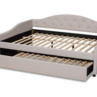 Baxton Studio Becker Modern and Contemporary Transitional Beige Fabric Upholstered Full Size Daybed with Trundle