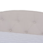 Baxton Studio Becker Modern and Contemporary Transitional Beige Fabric Upholstered Full Size Daybed with Trundle