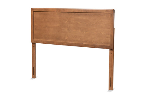 Baxton Studio Alan Modern and Contemporary Transitional Ash Walnut Finished Wood Full Size Headboard 
