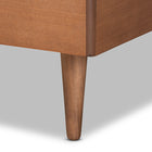 Baxton Studio Kuro Modern and Contemporary Walnut Brown Finished Wood Twin Size Platform Bed