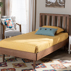 Baxton Studio Kuro Modern and Contemporary Walnut Brown Finished Wood Twin Size Platform Bed