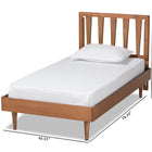 Baxton Studio Kuro Modern and Contemporary Walnut Brown Finished Wood Twin Size Platform Bed
