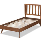 Baxton Studio Michi Modern and Contemporary Ash Walnut Finished Wood Twin Size Bed