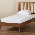 Baxton Studio Michi Modern and Contemporary Ash Walnut Finished Wood Twin Size Bed