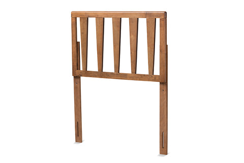 Baxton Studio Duncan Modern and Contemporary Ash Walnut Finished Wood Twin Size Headboard