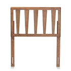 Baxton Studio Duncan Modern and Contemporary Ash Walnut Finished Wood Twin Size Headboard
