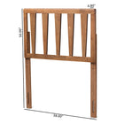 Baxton Studio Duncan Modern and Contemporary Ash Walnut Finished Wood Twin Size Headboard