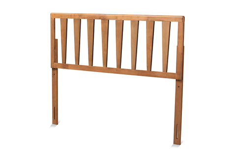 Baxton Studio Duncan Modern and Contemporary Ash Walnut Finished Wood Queen Size Headboard