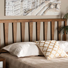 Baxton Studio Duncan Modern and Contemporary Ash Walnut Finished Wood Queen Size Headboard