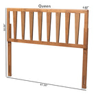 Baxton Studio Duncan Modern and Contemporary Ash Walnut Finished Wood Full Size Headboard