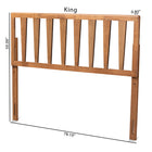 Baxton Studio Duncan Modern and Contemporary Ash Walnut Finished Wood Queen Size Headboard