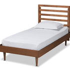Baxton Studio Ryo Mid-Century Modern Transitional Walnut Brown Finished Wood Twin Size Platform Bed