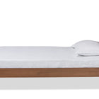 Baxton Studio Ryo Mid-Century Modern Transitional Walnut Brown Finished Wood Twin Size Platform Bed