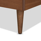 Baxton Studio Ryo Mid-Century Modern Transitional Walnut Brown Finished Wood Twin Size Platform Bed