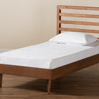 Baxton Studio Ryo Mid-Century Modern Transitional Walnut Brown Finished Wood Twin Size Platform Bed
