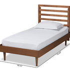 Baxton Studio Ryo Mid-Century Modern Transitional Walnut Brown Finished Wood Twin Size Platform Bed