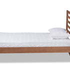 Baxton Studio Shiro Mid-Century Modern Ash Walnut Finished Wood Twin Size Platform Bed