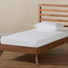 Baxton Studio Shiro Mid-Century Modern Ash Walnut Finished Wood Twin Size Platform Bed